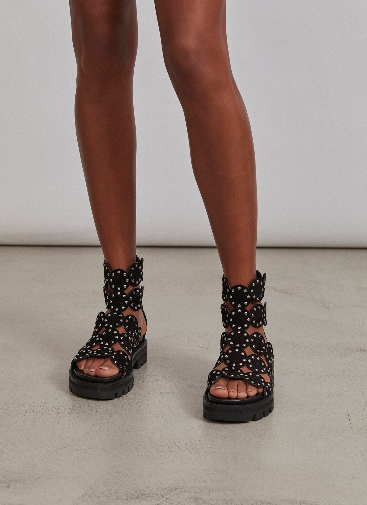 PLATFORM SANDALS ALAÏA BLACK PLATFORM SANDALS